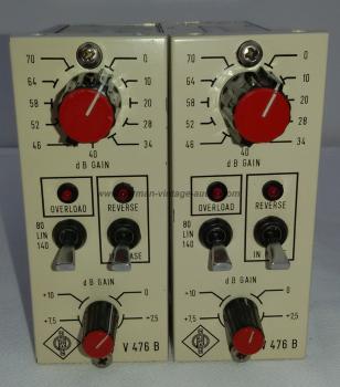 Pair Neumann V476B white microphone preamplifier