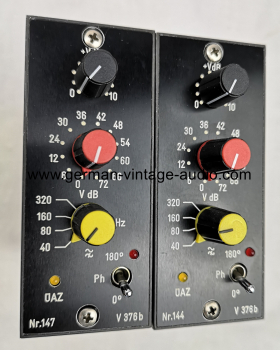 Pair TAB vintage V376b microphone preamplifier